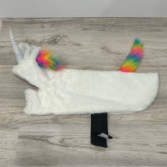 White Rainbow Unicorn Pet Dog Halloween Costume Size M Medium Breed - Picture 1 of 7